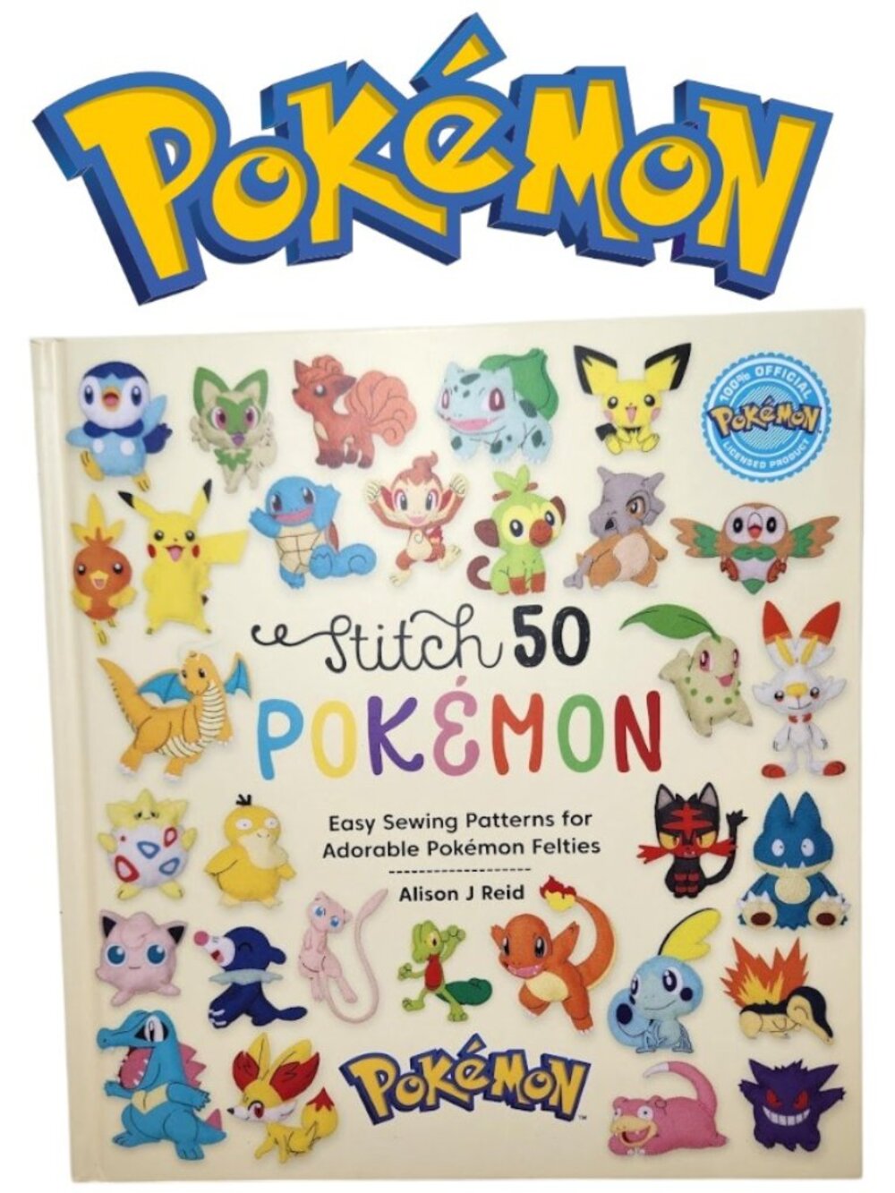 NEW Hardcover Pokemon Sewing Characters Pattern Book Felt Animals Craft Crafting
